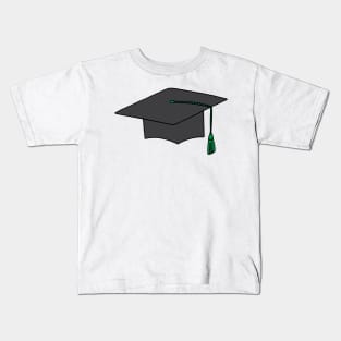 Green Tassel Graduation Cap Kids T-Shirt